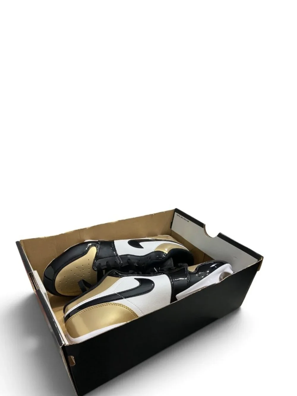 Air Jordan 1 Low TD Metallic Gold/Black Mens Football Cleats FJ6245 701 NEW